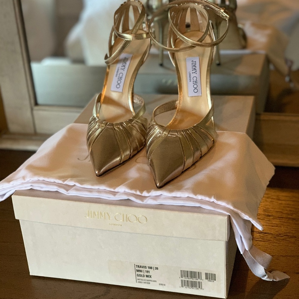 Jimmy Choo Travis 100 Gold